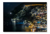  Poitano Village At Night 24 po x 36 po : Cadre d'art mural et panneau de tissu