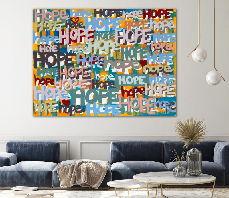 Œuvre d’art murale Giant Art « Its Time For Hope » 72 x 54