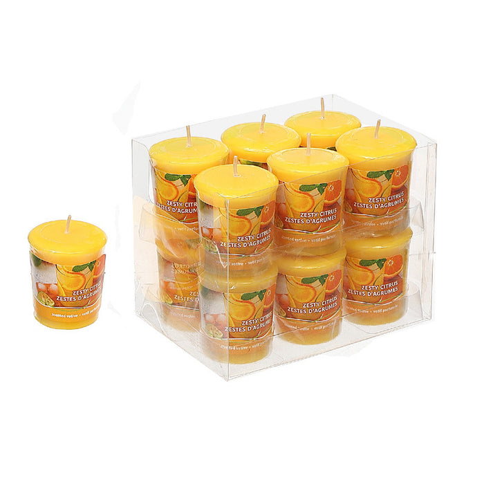 Bougie Mushroom Votive arôme d’agrumes acidulés - ensemble de 12