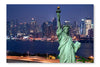  Panorama Of New York City 16 po x 24 po : Cadre d'art mural et panneau de tissu