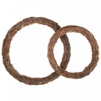 Ensemble 2 couronnes de vigne de couleur chocolat