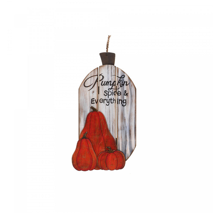 Décoration murale « Pumpkin Spice & Everything Nice » en bois