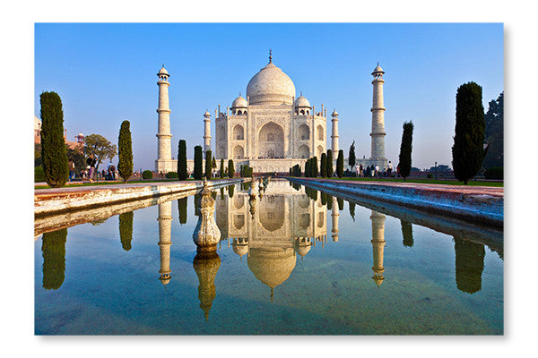  Taj Mahal In India 16 po x 24 po : Cadre d'art mural et panneau de tissu