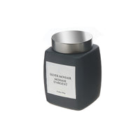 Bougie parfumée carrée de luxe de 13,2 oz à arôme de mohair argent avec couvercle - ensemble de 2