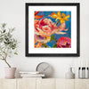 "Spring Bouquet V31" Matted and Framed Black 36x36 Wall Art
