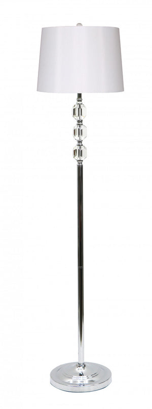 Crystal Chrome Floor Lamp|Lampe à pied chromée avec cristaux|D50BMBAA
