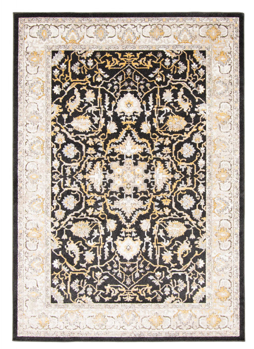 Carpette Legacy noire lavable à la machine - 5 pi 0 po x 7 pi 0 po