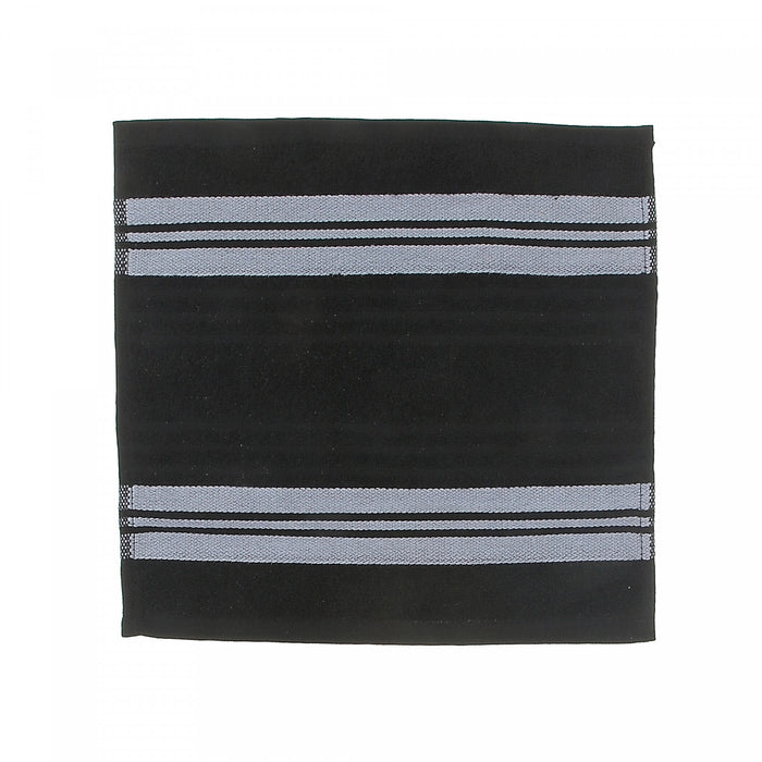 Débarbouillette noire 12 x 12 de luxe - ensemble de 6 serviettes
