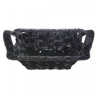 Panier tressé noir 13 x 11 avec poignée carrée - ensemble de 2