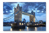  Famous Tower Bridge In The Evening 16 po x 24 po : Cadre d'art mural et panneau de tissu