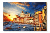 Amazing Venice on Sunset 24 po x 36 po : Oeuvre d’art murale en panneau de tissu sans cadre