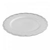 Assiette de présentation de 13 po argentée à bordure festonnée - ensemble de 6