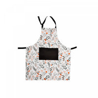 Tablier 28 po x 34 po en coton orné de fleurs de kaki - ensemble de 2