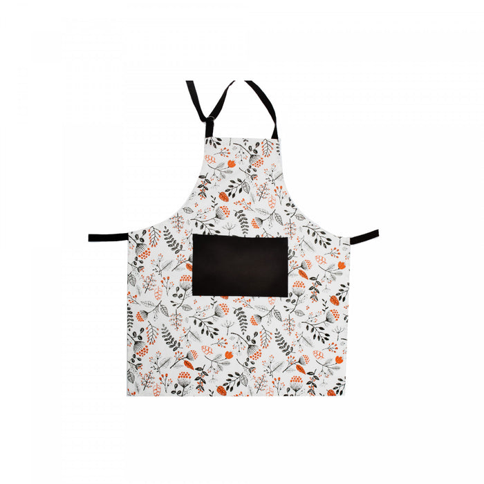 Tablier 28 po x 34 po en coton orné de fleurs de kaki - ensemble de 2