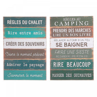 Panneau mural de style plaque « Règles Du Chalet »
