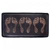 Tapis de plancher en caoutchouc avec traces de pas et tapis pour essuyer les bottes