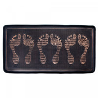 Tapis de plancher en caoutchouc avec traces de pas et tapis pour essuyer les bottes