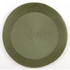 Napperon rond en vinyle avec bordure verte - ensemble de 12