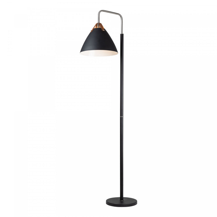 Lampe à pied Tote noire et laiton