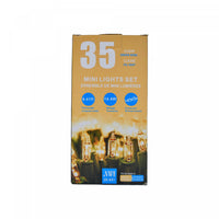 Jeu de 35 petites lumières pour l’intérieur et l’extérieur avec ampoules transparentes - ensemble de 2 jeux de lumières de Noël