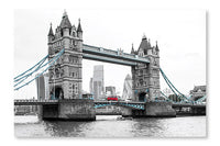  London Tower Bridge 24 po x 36 po : Cadre d'art mural et panneau de tissu