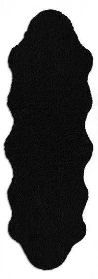 Carpette Farley moelleuse noire - 2 pix 6 pi