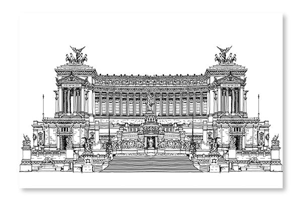  Altar Of The Fatherland 28 po x 42 po : Cadre d'art mural et panneau de tissu