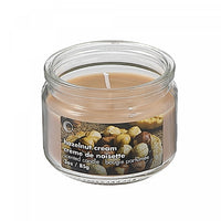 Pot parfumé de 3 oz en verre à arôme de crème de noisette avec couvercle - ensemble de 4 bougies
