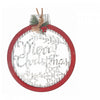 Ornement mural « Merry Christmas » découpé, galvanisé et ondulé