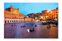  Piazza Del Campo With Palazzo Pubblico 24 po x 36 po : Cadre d'art mural et panneau de tissu