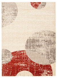 Carpette Ellegance ivoirerouge 6 pi 7 po x 9 pi 6 po