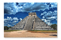  Chichen Itza 24 po x 36 po : Cadre d'art mural et panneau de tissu