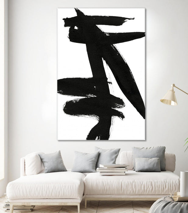 Œuvre d’art murale Giant Art « Composition In Black And White 9 » 84 x 54