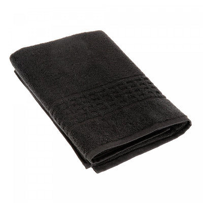 Basketweave Bath Towel 27 x 50 Black - Set of 2 Towels|Serviette de bain nattée noire 27 x 50 - ensemble de 2 serviettes