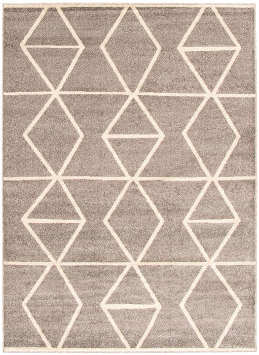 Carpette Anandi gris-ivoire - 7 pi 10 pox 10 pi 2 po