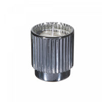 Bougie parfumée côtelée électroplaquée de 4,6 oz à arôme de charme de minuit - ensemble de 2