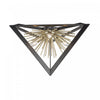 Plafonnier affleuré Sunburst noir mat et laiton satiné