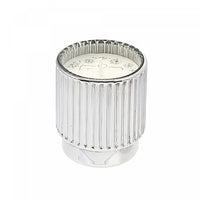 Bougie parfumée côtelée électroplaquée argent de 4,6 oz à arôme de baie d’hiver - ensemble de 2
