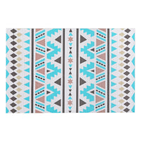Napperon turquoise en vinyle de style bohème - ensemble de 12