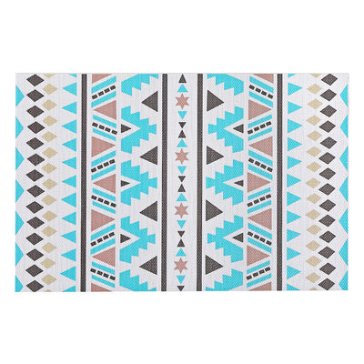 Vinyl Placemat Bohemian Aqua - Set of 12|Napperon turquoise en vinyle de style bohème - ensemble de 12