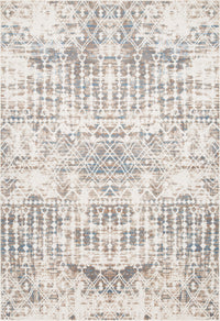 Carpette Shi bleue à motifs marocains 5 x 8
