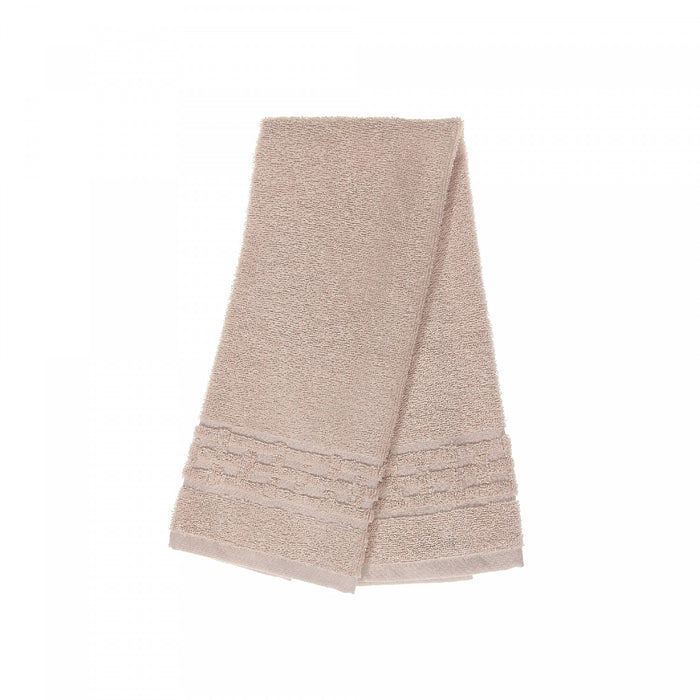 Essuie-mains natté taupe 16 x 27 - ensemble de 6 serviettes