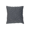 Coussin gris en velours avec relief - ensemble de 2