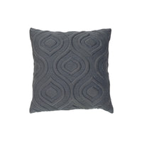 Coussin gris en velours avec relief - ensemble de 2