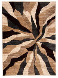 Carpette Mayoree brun, beige et noir - 5 pi 3 po x 7 pi 3 po