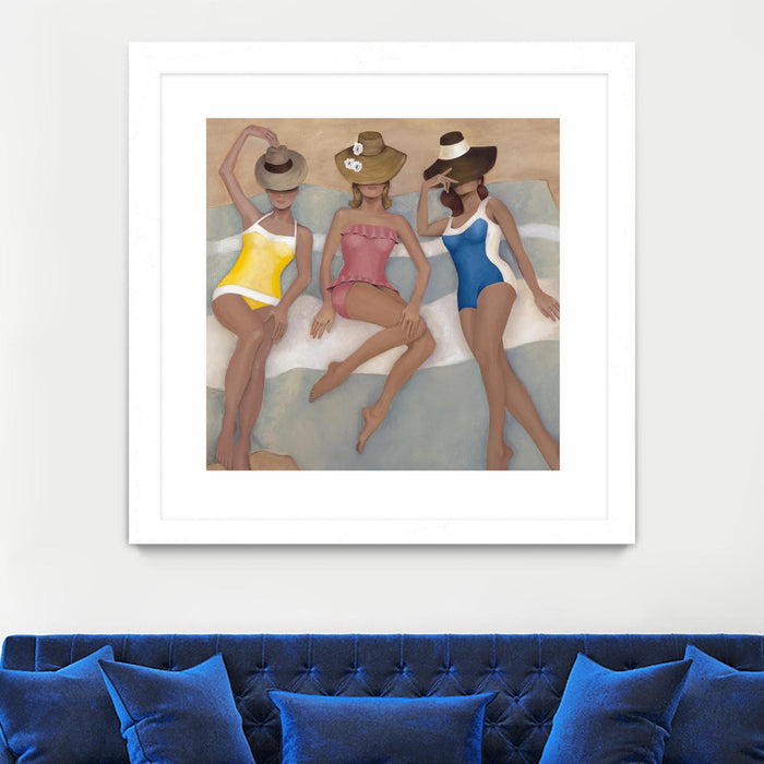 Œuvre d’art murale encadrée blanche et mate « The Orange County Club.tif » 30 x 30
