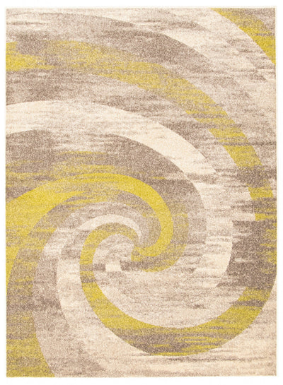 Korra Ivory / Green 6'7" x 9'6" Area Rug