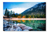  Lake Tahoe 28 po x 42 po : Cadre d'art mural et panneau de tissu