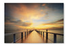 Wooded Bridge 24 po x 36 po : Cadre d'art mural et panneau de tissu