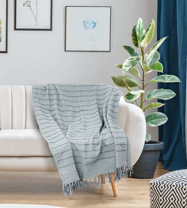 Jeté Longford gris - 50x60